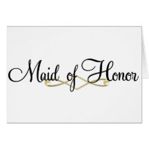 Maid of Honour Greeting Card