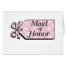 Maid of Honour Greeting Cards