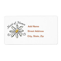 Maid of Honour Personalized Shipping Label