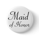 Maid of Honour Pinback Button