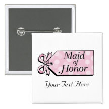 Maid of Honour Pinback Buttons