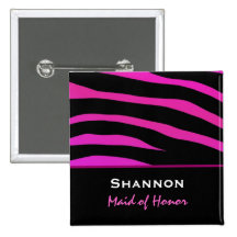 Maid of Honour Pink and Black Zebra Print Z012