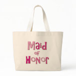 Maid of Honour Pink Brown Canvas Bags