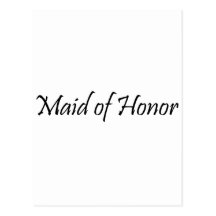 Maid of Honour Post Card