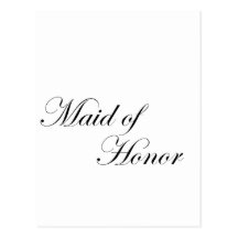 Maid of Honour Postcard