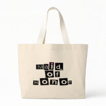 Maid of Honour (Sq Blk) Canvas Bag