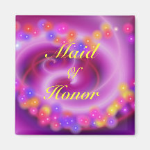 Maid Of Honour Swirly Heart Magnet