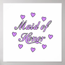 Maid of Honour Wedding Hearts