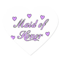 Maid of Honour Wedding Hearts
