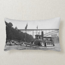 Maid of the Mist Niagara Falls Vintage Louis Pesha Throw Pillow