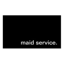 Maid Service Business Card
