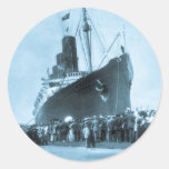 Maiden Voyage of RMS Lusitania, 13 Septemeber 1907 Round Stickers