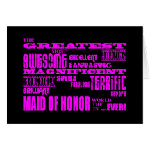 Maids of Honour Fun Gifts : Greatest Maid of Honou Card