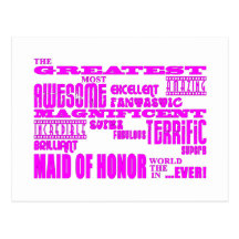 Maids of Honour Fun Gifts : Greatest Maid of Honou Postcard