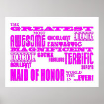 Maids of Honour Fun Gifts : Greatest Maid of Honou Print