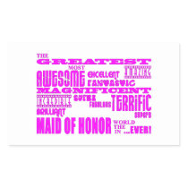 Maids of Honour Fun Gifts : Greatest Maid of Honou Rectangular Sticker