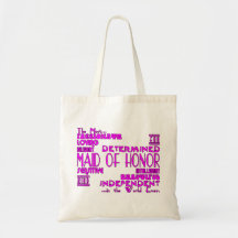 Maids of Honour Wedding Party Favours : Qualities Bags