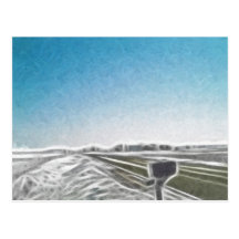 Mail Box Enhanced Oil Postcard