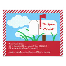 Mail Box We’ve Moved Card Personalized Invitations