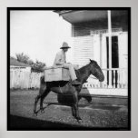 Mail Carrier Puerto Rico 1902 Poster