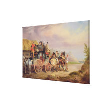 Mail Coaches on the Road: The 'Quicksilver' Devonp canvas prints