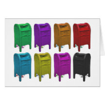 Mailbox POPART Gifts for Postal Workers Greeting Card