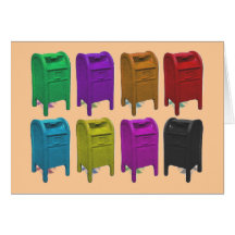 Mailbox POPART Gifts for Postal Workers Card