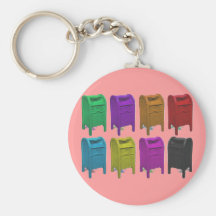 Mailbox POPART Gifts for Postal Workers Keychain