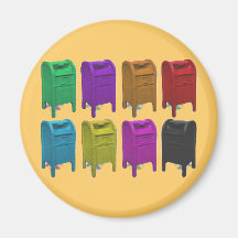 Mailbox POPART Gifts for Postal Workers Magnet
