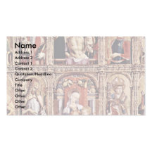Main Altar Of The Cathedral Of Ascoli Polyptych Business Card Template