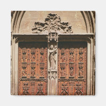 Main Portal of the Saint-Sauveur Cathedral Refrigerator Magnet