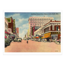 Main St., Little Rock, Arkansas Vintage Post Card