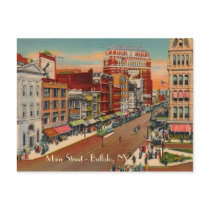 Main Street - Buffalo, NY Vintage Postcard