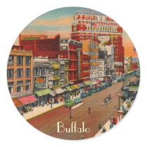 Main Street - Buffalo, NY Vintage Stickers