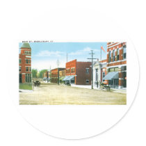 Main Street, Middlebury, Vermont Round Sticker