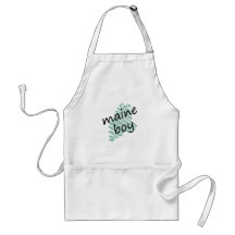 Maine Boy on Child's Maine Map Drawing Apron