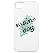 Maine Boy on Child's Maine Map Drawing iPhone 5 Covers