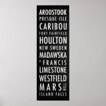 Maine Bus Poster - Aroostook