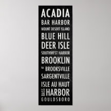 Maine Bus Poster - Downeast Acadia
