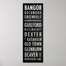 Maine Bus Poster - Highlands