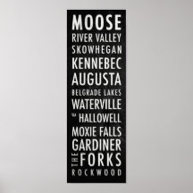 Maine Bus Poster - Kennebec & Moose River Valley