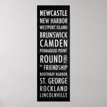 Maine Bus Poster - Mid-coast