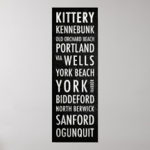 Maine Bus Poster - Southern Maine