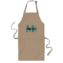 Maine Coon Cat Breed Monogram Apron