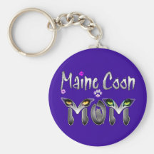 Maine Coon Cat Mom Gifts Keychains