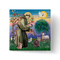 Maine Coon Cat  - St Francis Button