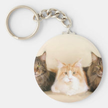 Maine coon Cats Keychain