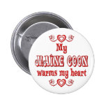 Maine Coon Cats Warm My Heart Pins