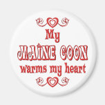 Maine Coon Cats Warm My Heart Refrigerator Magnet