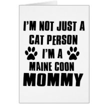 Maine Coon shirts Cat Design Greeting Card